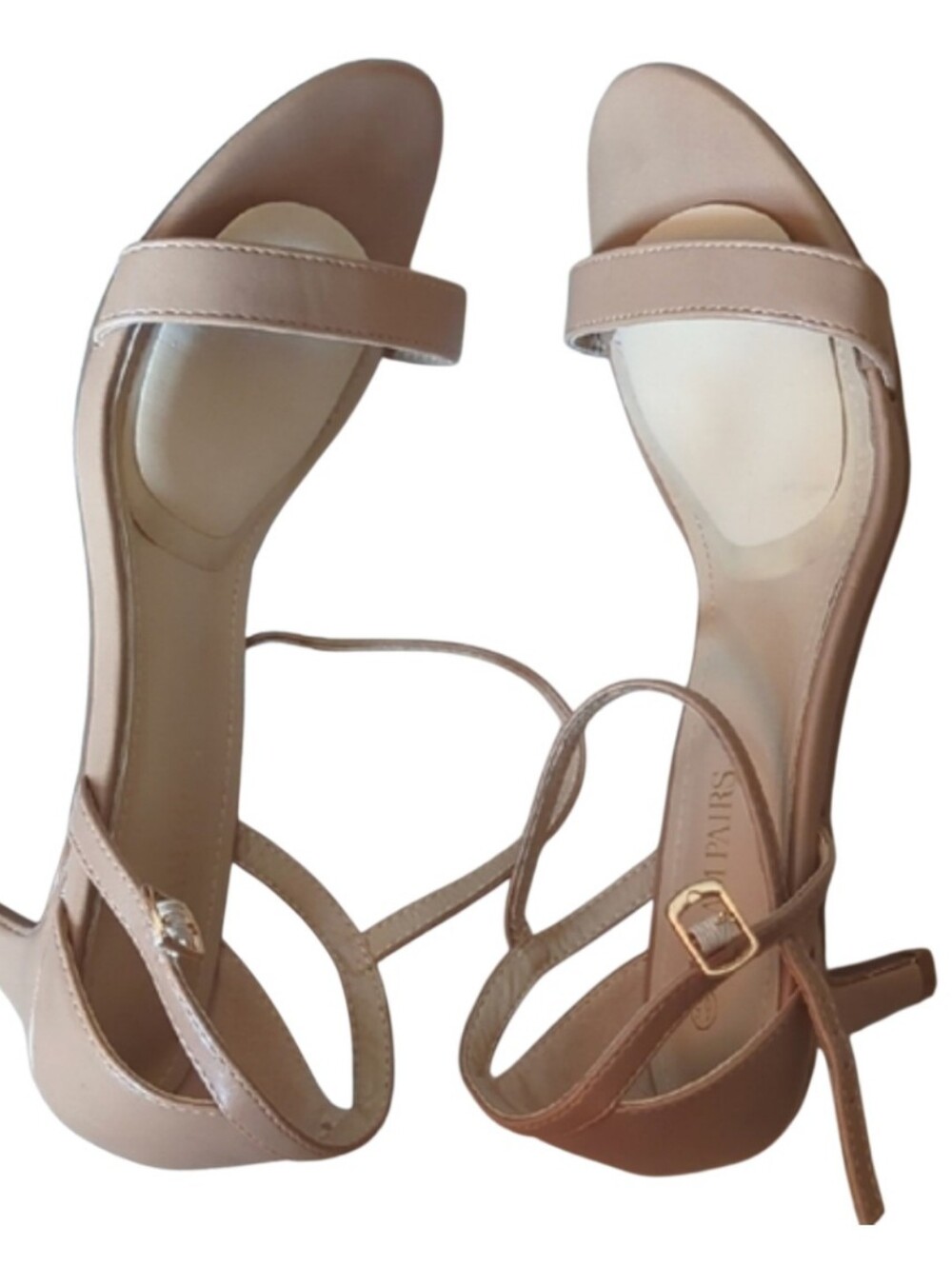 Dream Pairs Beige Strappy Heels